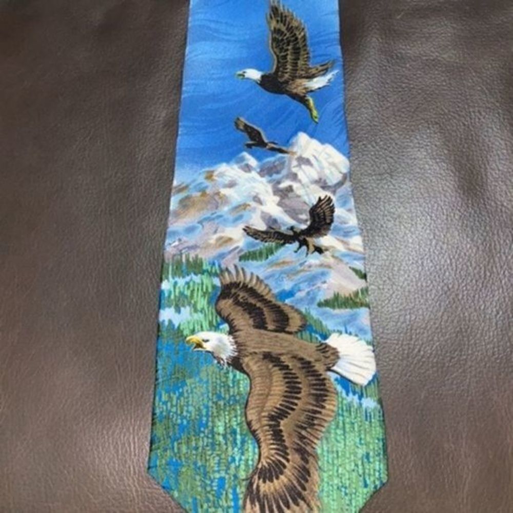 NWT FREE MAN SILK EAGLE TIE​​ - Picture 2 of 4